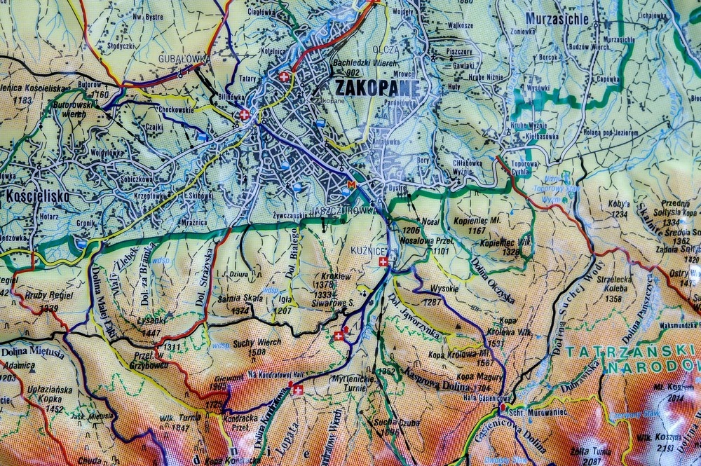 TATRY 3D! DUŻA MAPA PLASTYCZNA TATR TRÓJWYMIAROWA 1:66 666 WYPUKŁA Typ publikacji mapa ścienna