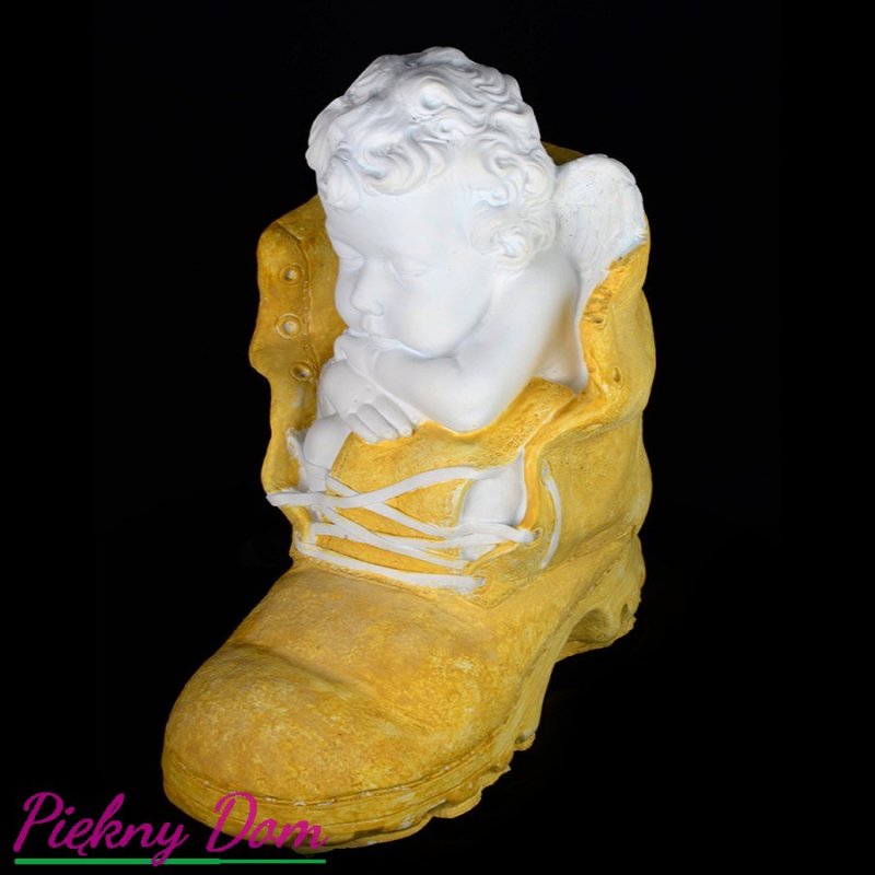 Aniołek śpiący w bucie anioł CHRZEST KOMUNIA ŚLUB Materiał wykonania inny