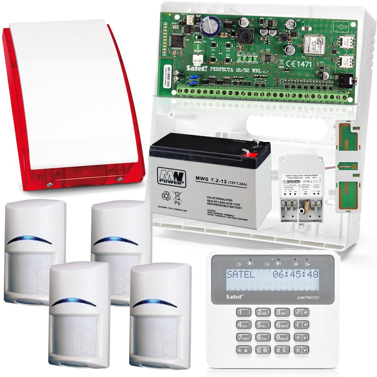 Zestaw Satel Perfecta 16 LCD Sp 4001 4x Bosch Gsm