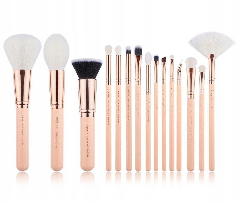T444 Peach Puff/rose Gold Zestaw 15 Pędzli