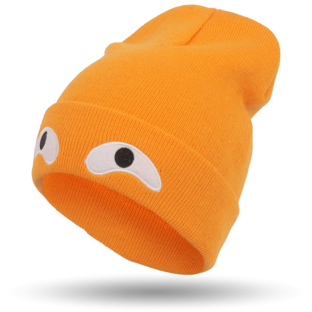 

W245A Beanie Czapka Zimowa Dzianinowa Oczy J.pom
