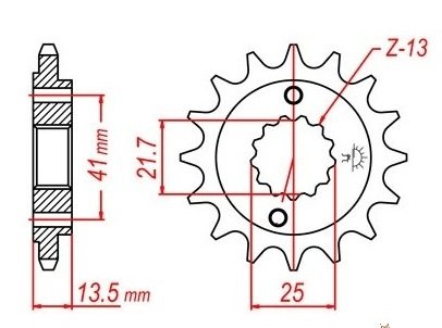 

Zębatka Przednia 15 z. Honda XL 600 650 700