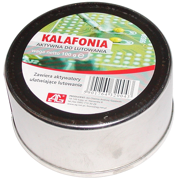 

Kalafonia lutownicza do lutowania 100g aktywna Ag