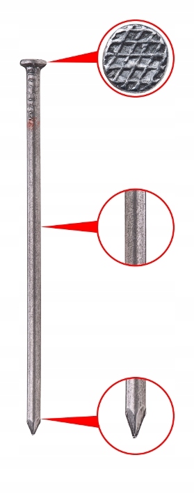 Gwoździe budowlane 2.2x50mm # CZARNE # - 5KG Długość (mm) 50