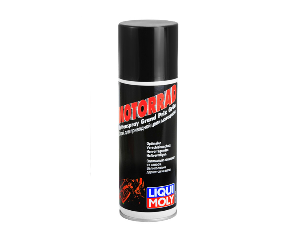 Liqui moly для цепи. Спрей для приводной цепи Liqui Moly Motorrad Kettenspray Grand prix 0,2л.. Смазка цепи Ликви моли. Смазка для цепи мотоцикла Liqui Moly. Высокотемпературная смазка спрей для цепей.