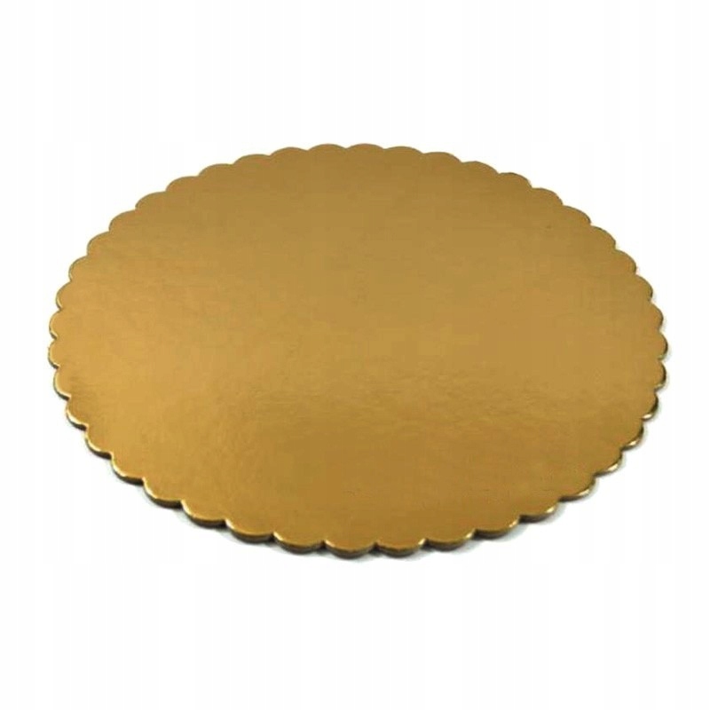 

Podkłady tortowe okrągłe złote 24cm (1szt) sztywne