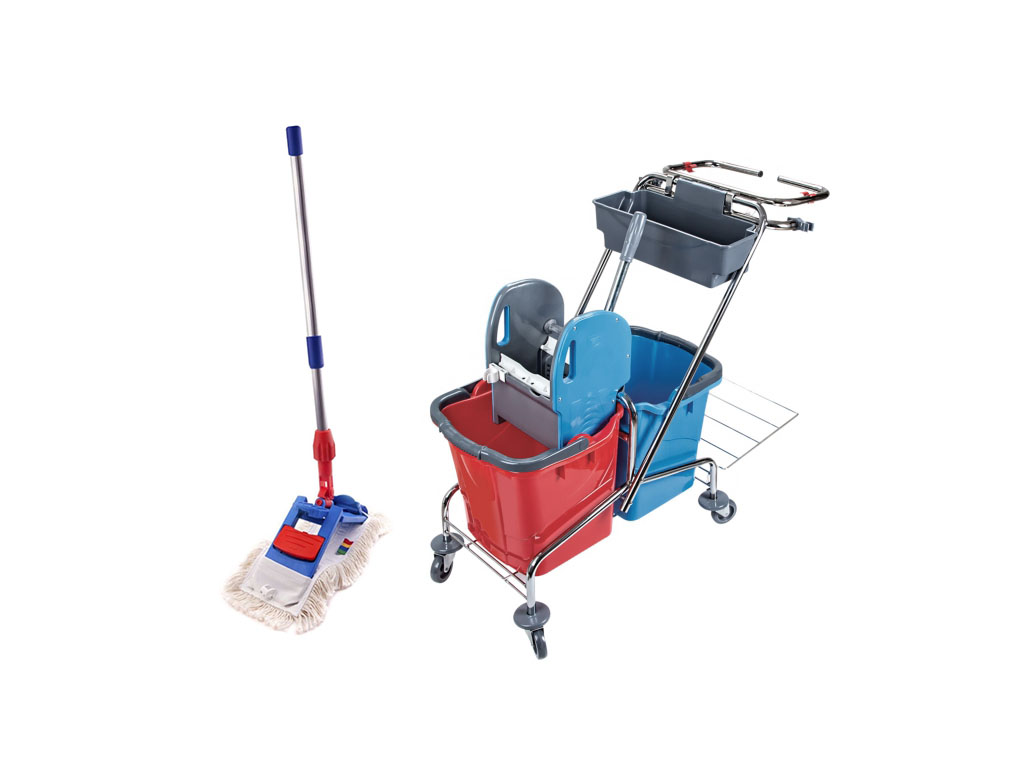 

Zestaw Do Sprzątania wózek sprzątający 2x17l +mop