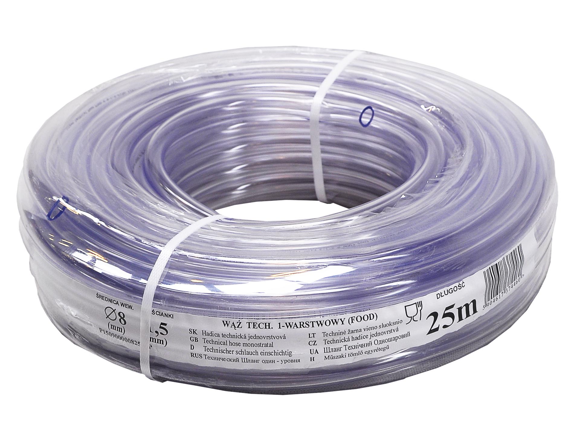 

Wąż Techniczny 2-WARSTWOWY 25m fi 8mm Polix Food