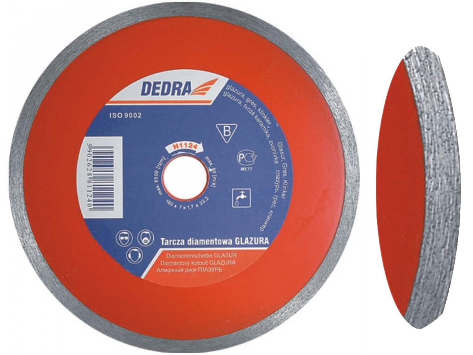 

Dedra Tarcza diamentowa do gresu glazury 180 x25,4