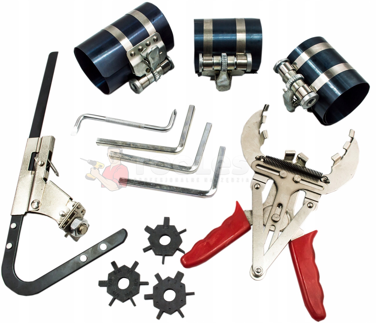 ZESTAW NARZEDZI DO PIERSCIENI TLOKOWYCH OPASKA 9el Producent code do sciagania opaski zaciskowa