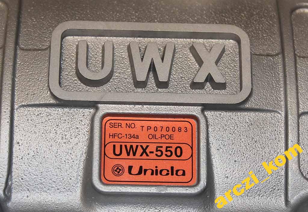 KOMPRESOR KLIMATYZACJI UNICLA UWX550 SCANIA 24V Part number UWX550
