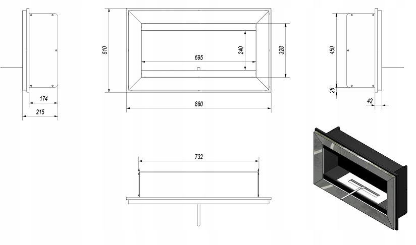 # biokominek CHARLIE CZARNY BIOPALIWO AROMATERAPIA Rodzaj wiszący