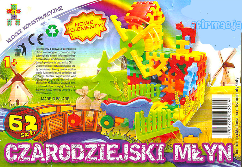 KLOCKI WAFLE DUŻY ZESTAW CZARODZIEJSKI MŁYN Rodzaj zestaw