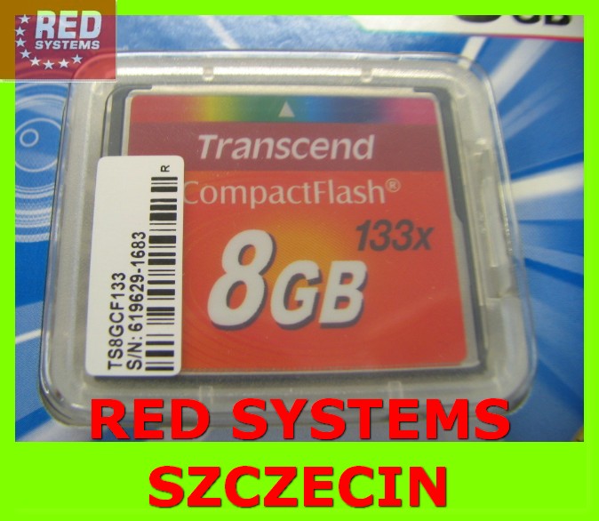 Sklep Compact Flash CF 8GB Transcend 133x BOX FV Producent Transcend