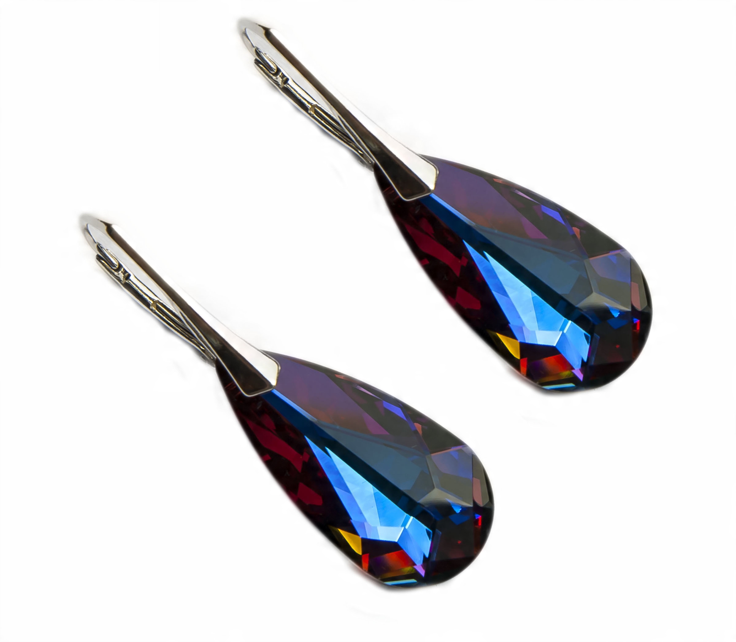 

Swarovski Teardrop migdał 24mm kolczyki 6 kolorow
