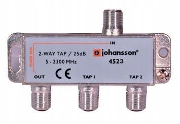 

2 Way Tap Odgałęźnik 2-krotny Johansson 25 dB 4523