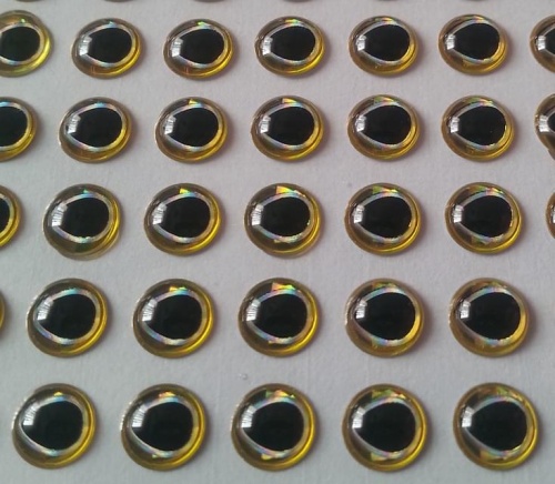 OCZY 3D ( ŁEZKI ) GOLD-SILVER 7 mm 50-sztuk Kod producenta GOLD-SILVER 7 mm 50-sztuk