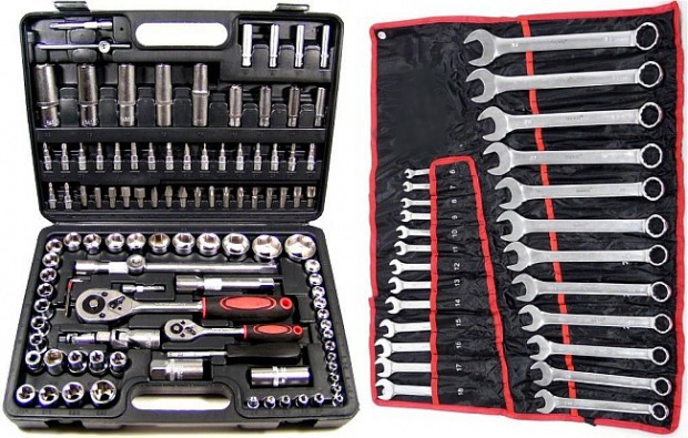 KLUCZE NASADOWE 108el.109 ZESTAW +KLUCZE 25el 32mm Marka inna