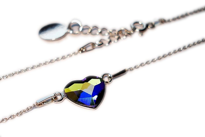 

Naszyjnik Swarovski serce + Grawer Srebro 925