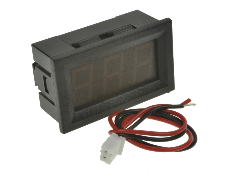 Woltomierz panelowy LED 3-30V CZERWONY __ BTE-033