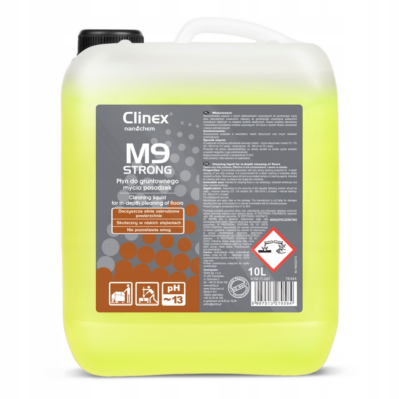 

Clinex M9 Strong 10L gruntowne mycie posadzek