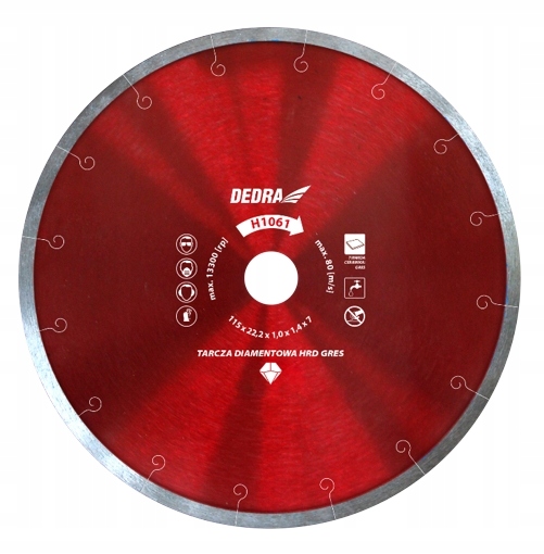 Dedra Diamantový Kotouč Hrd Gres 180/22,2 mm H1064