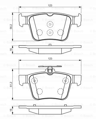 Колодки BOSCH Tył - AUDI A3 8v S3 Сторона кабины tył foto 0