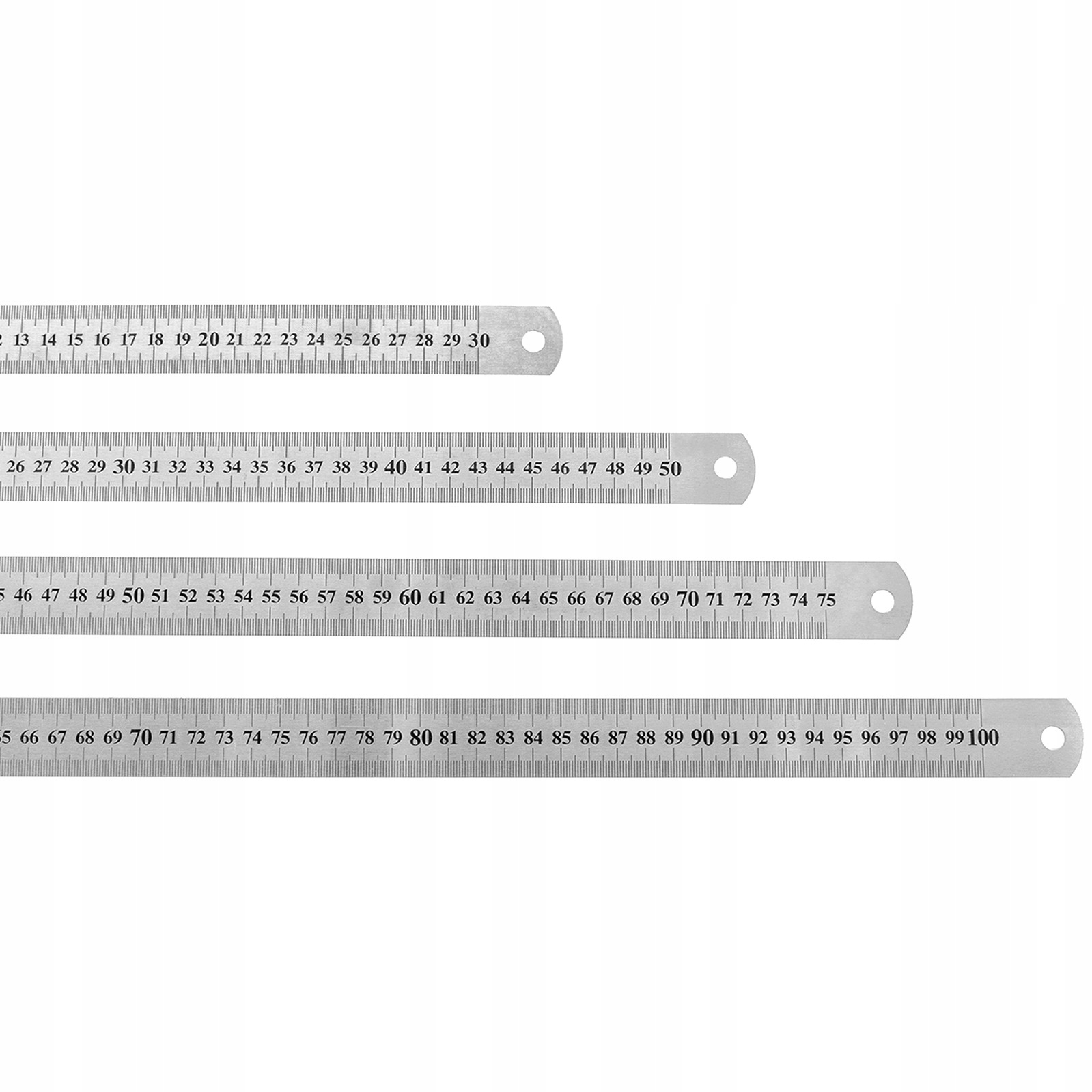 Przymiar liniowy 50 cm / 20 inch, stal nierdzewna