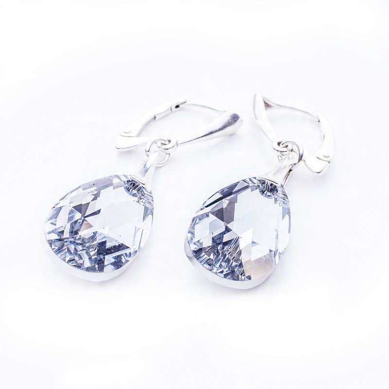 

Srebrne kolczyki z kr. Swarovski Migdały 22mm Cal
