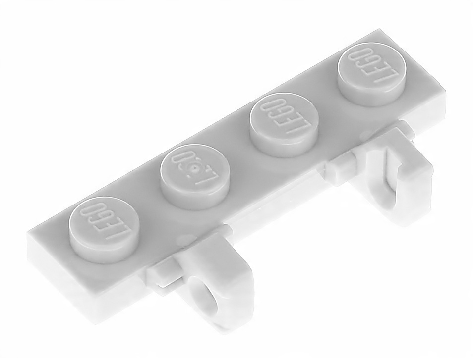 

Lego Płytka z zaczepem 1x4 44568 szara jasna 2 szt