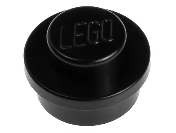 

Lego Płytka okrągła 1x1 4073 czarna - 4 szt.