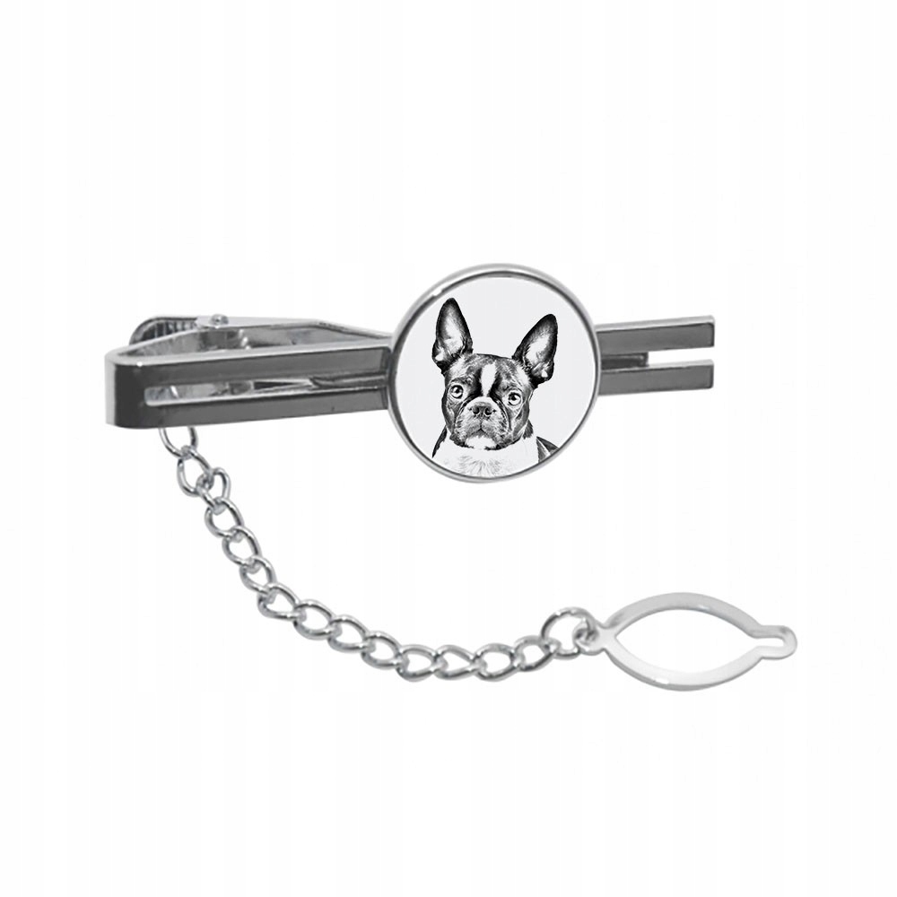 

Boston Terrier Spinka do krawata łańcuszek grafika