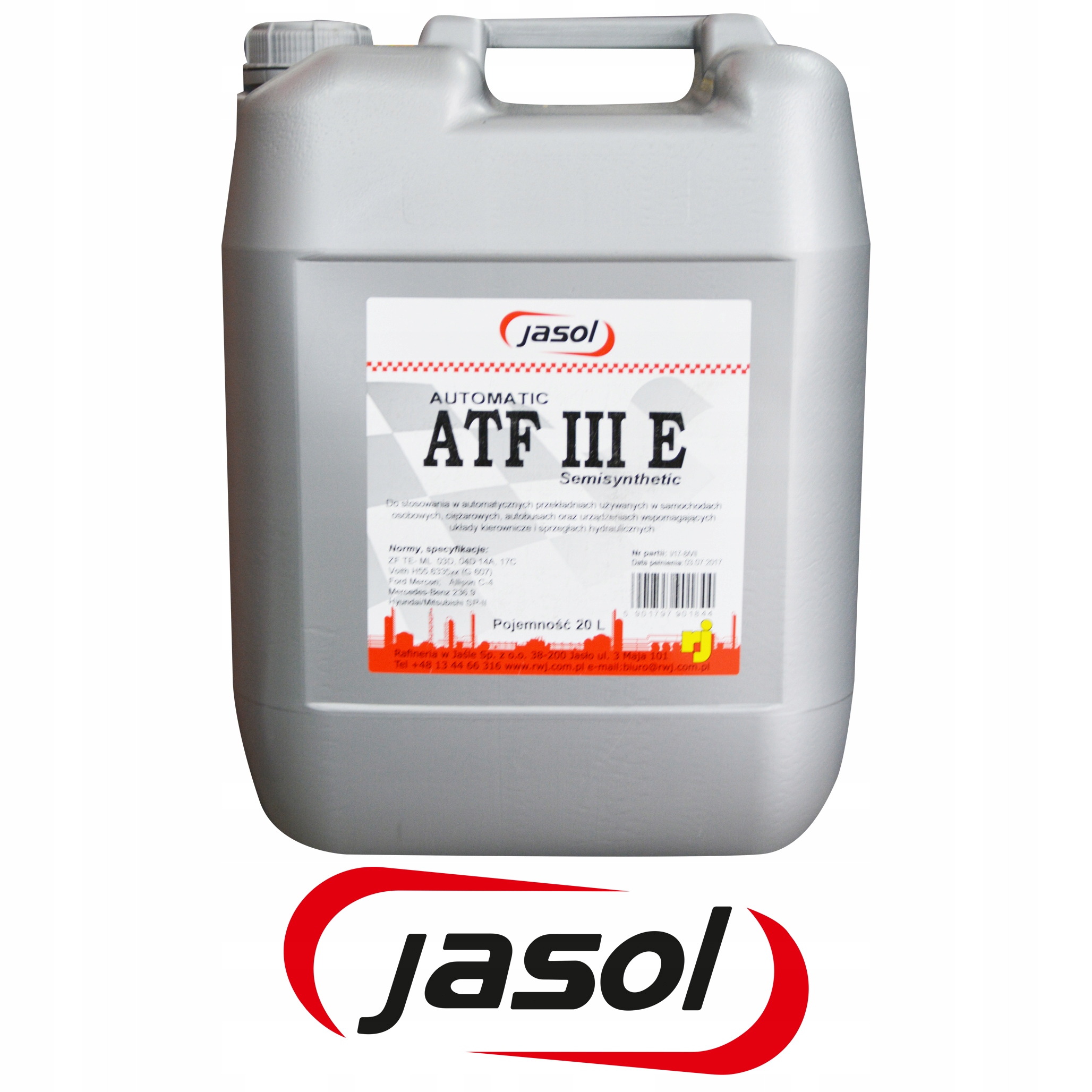 OLEJ PRZEKŁADNIOWY JASOL AUTOMATIC ATF 3E - 20 L. Producent Jasol