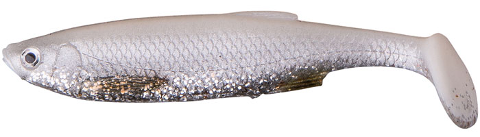 Savage Gear 3D Bleak Paddle Tail White Silver 8 CM