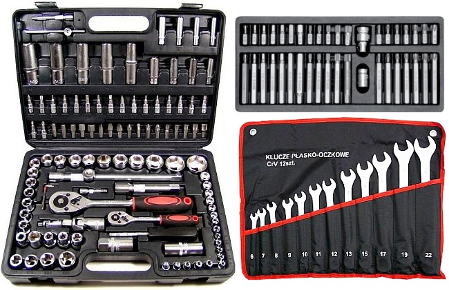 ZESTAW KLUCZY NASADOWYCH KLUCZE NASADOWE 160+ YATO Liczba elementów w zestawie 160