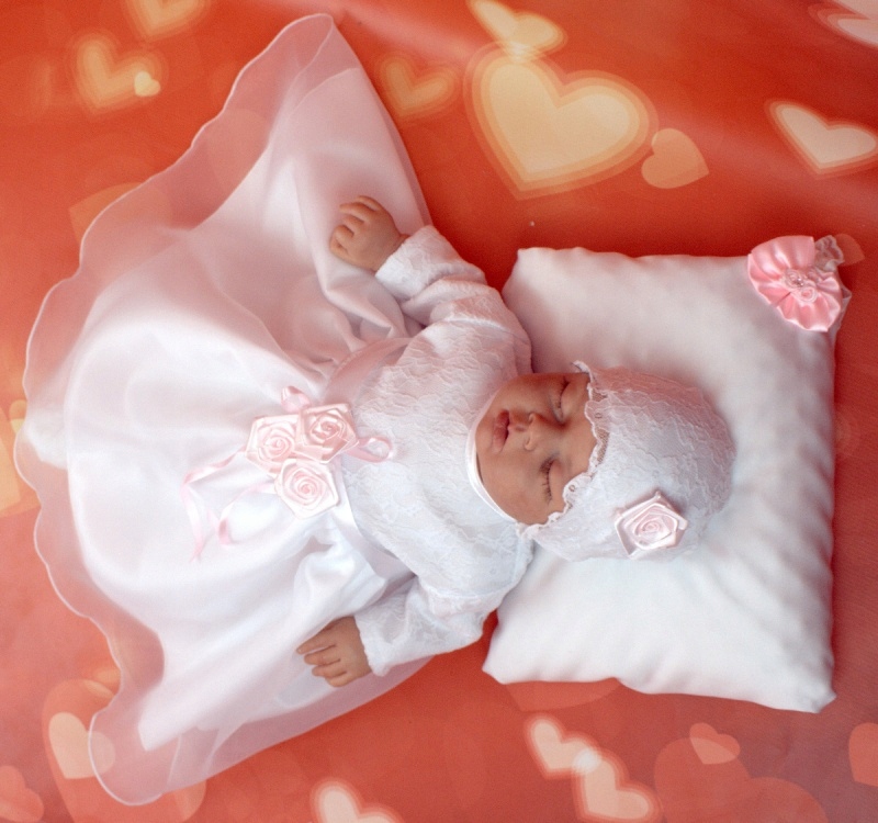 ANDZIA ZIMA 4 cz Komplet SUKIENKA do CHRZTU 74-80 Długość sukienki 44 cm