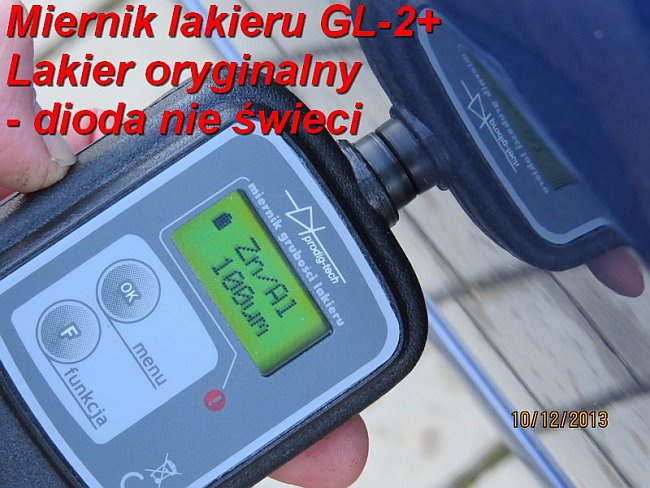 MIERNIK TESTER CZUJNIK GRUBOŚCI LAKIERU GL-2+ Model GL-2+