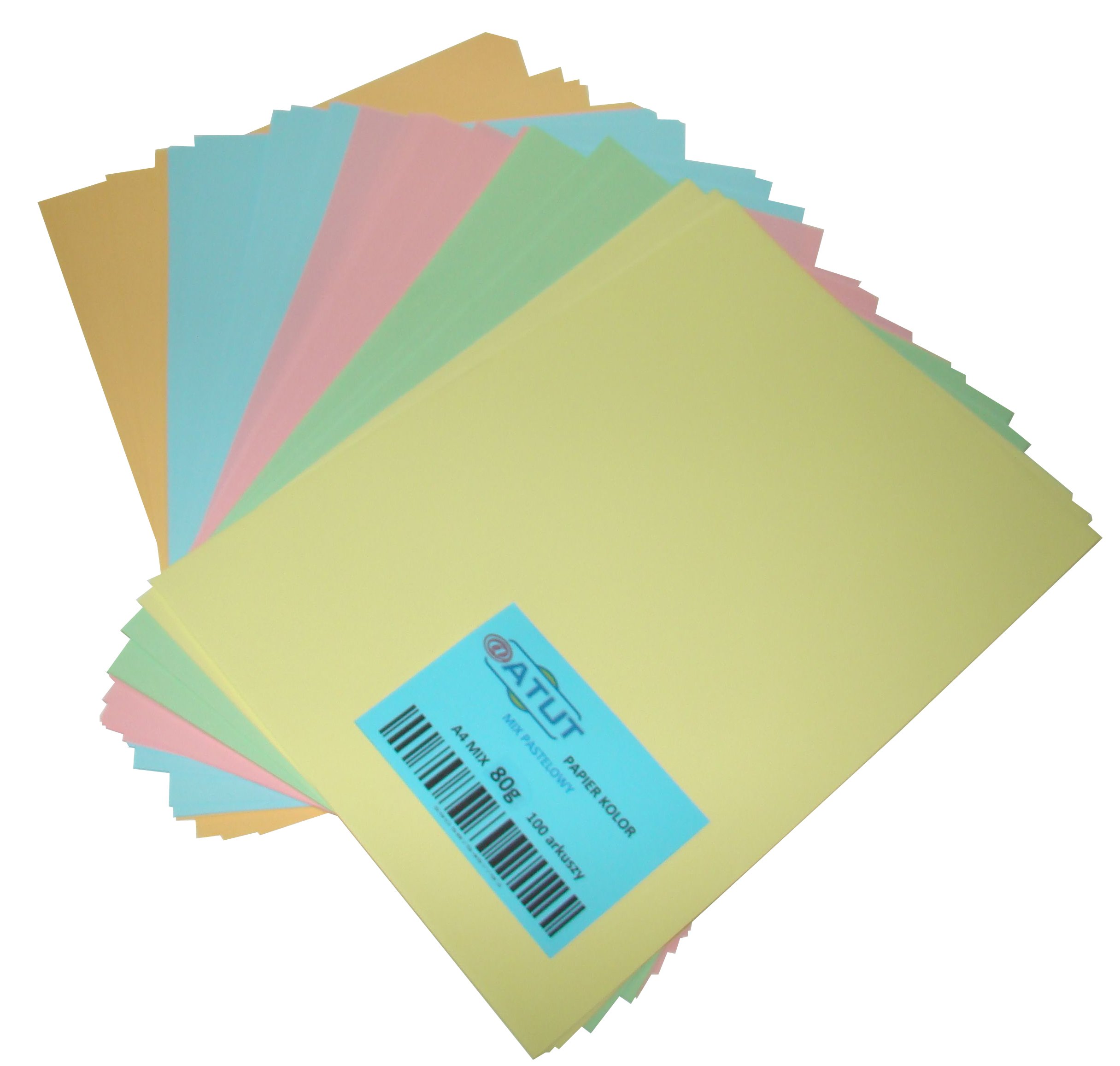 

Papier ksero A4 80g kolor mix pastelowy 100ark