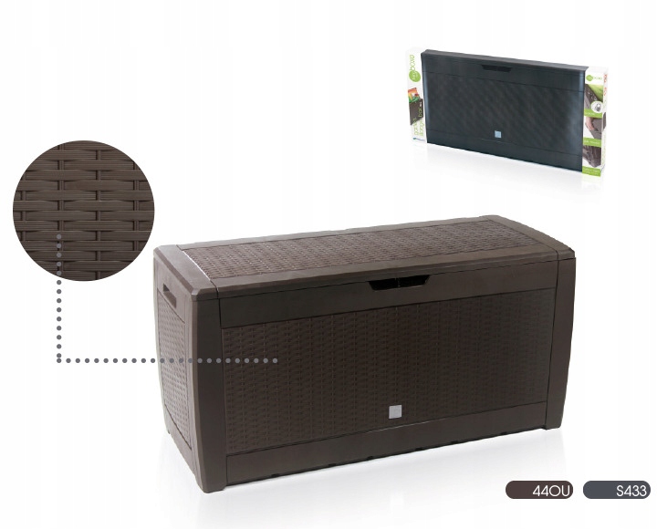 Skrzynia Tarasowa Ratan 320 litrów Antracytowa
