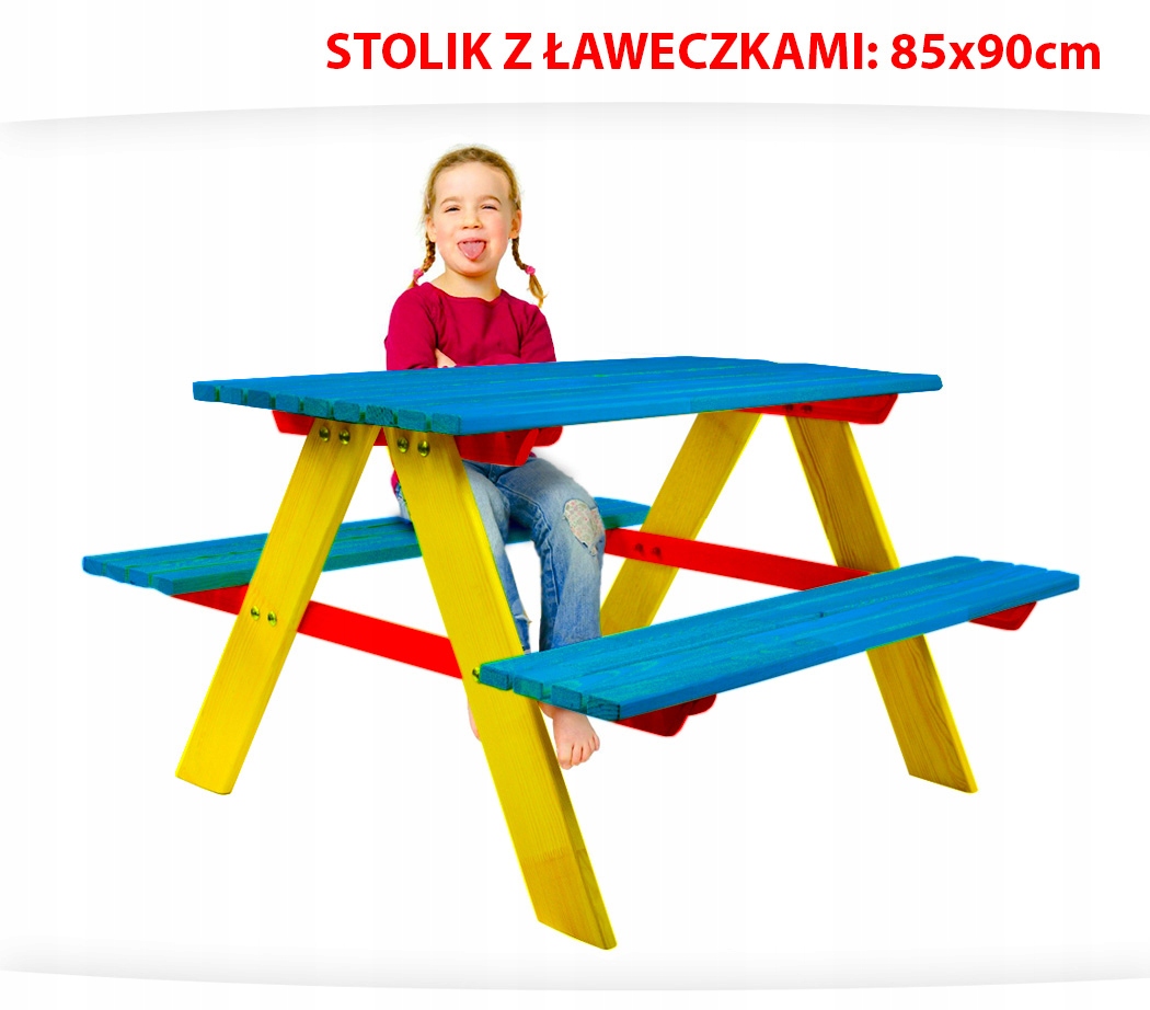 STOLIK Z ŁAWECZKAMI DLA DZIECI PIASKOWNICA 120CM Kod producenta 0122