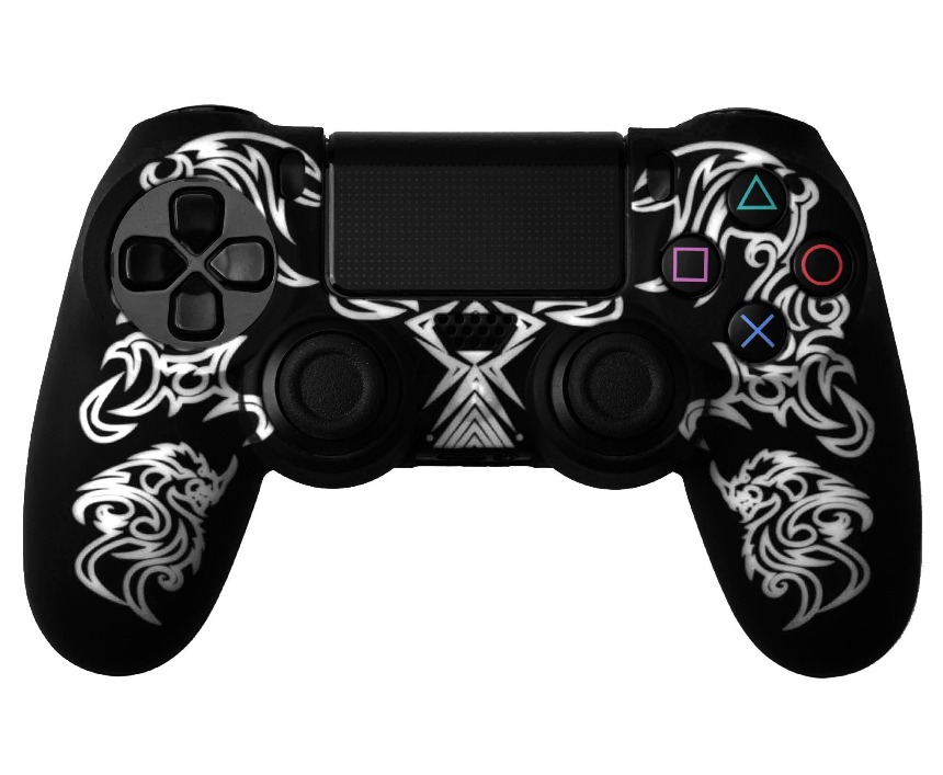 

Silikonowy pokrowiec na pad PS4 dragon, smok [bia]