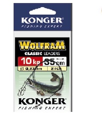 przypon wolframowy wolfram Konger 10kg 45cm 2szt