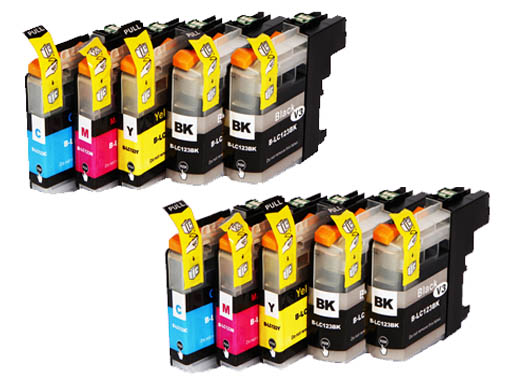 

10x Tusz Brother LC123 XL Dcp J132W J152W J552DW