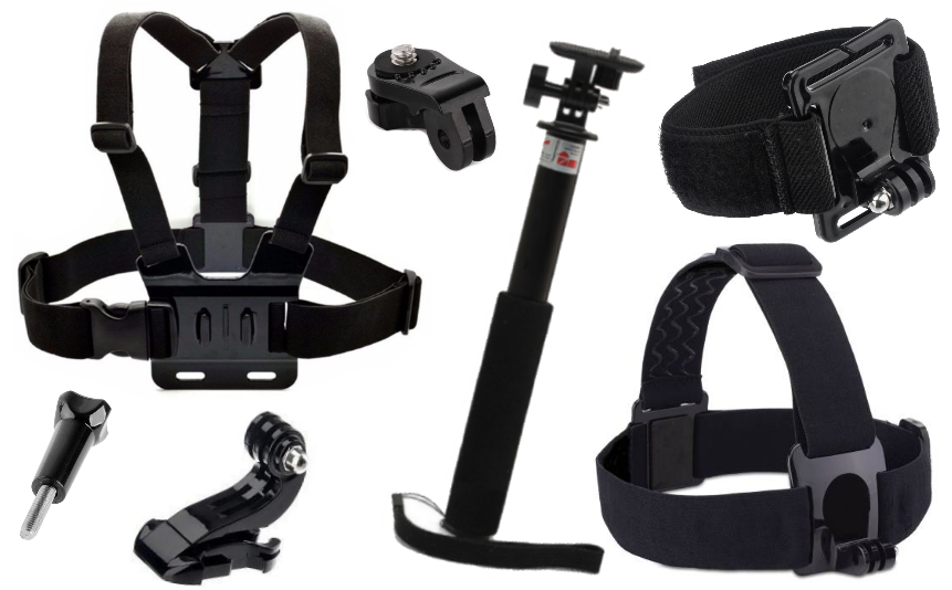 

Zestaw Snowboard szelki kask monopod d Sony Action