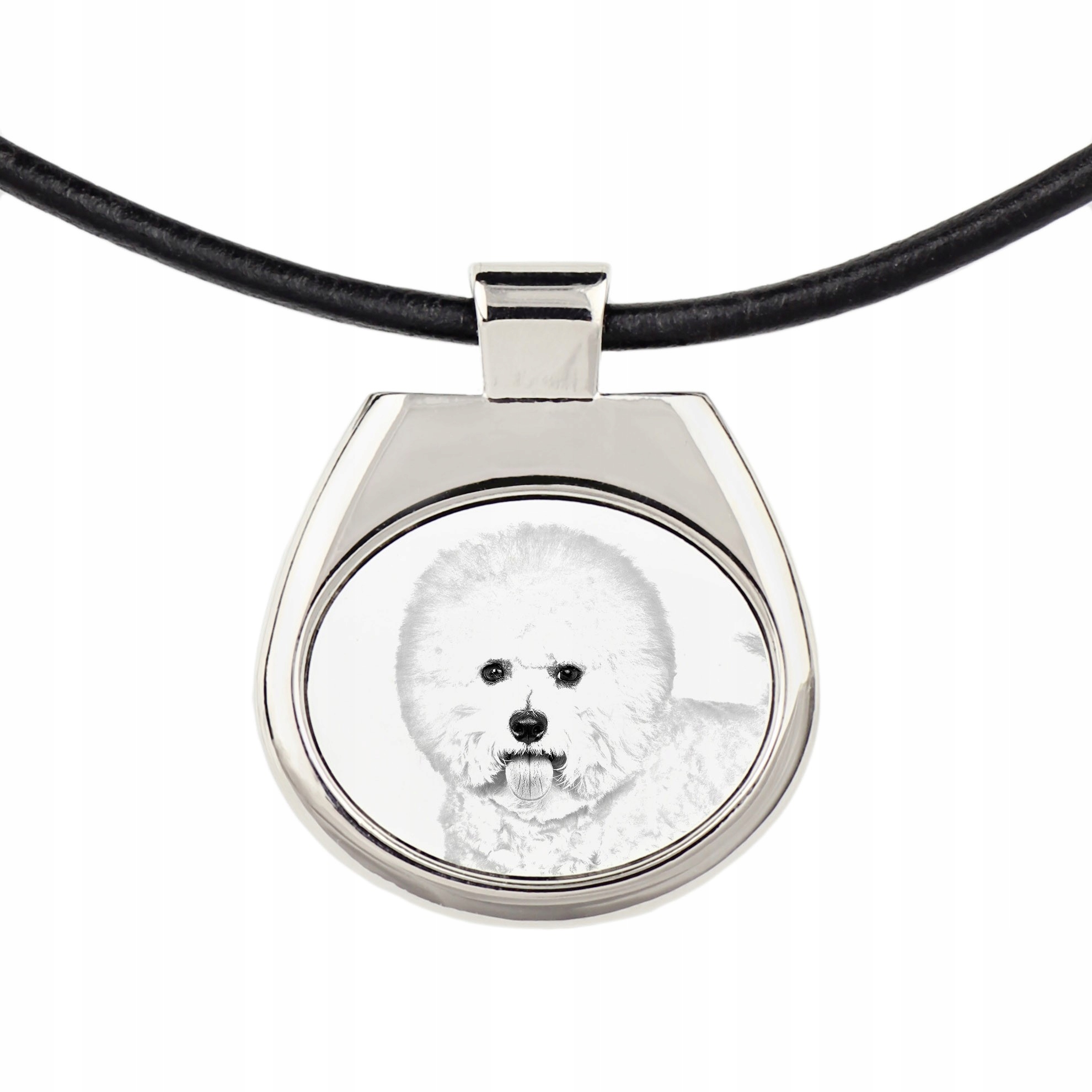 

Bichon Frise Naszyjnik zawieszka na rzemieniu