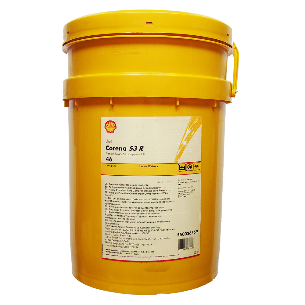 

Shell Corena S3 R 46 20L do sprężarek śrubowych