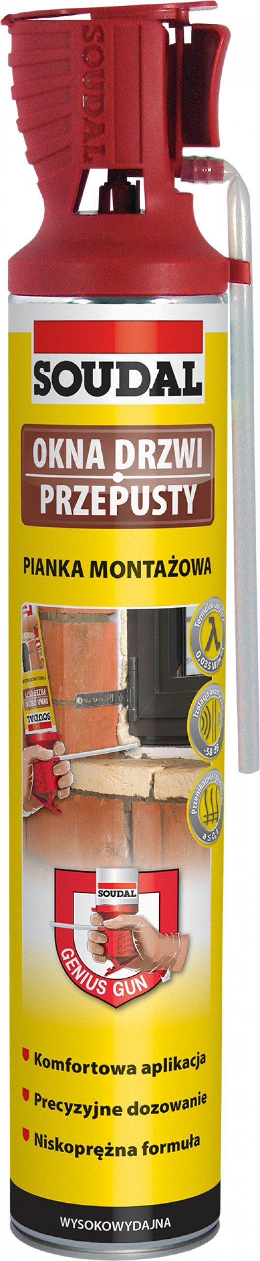 SOUDAL Piana Montażowa GENIUS 750ml Pianka SOUDAL (PIA-SF-750) • Cena ...