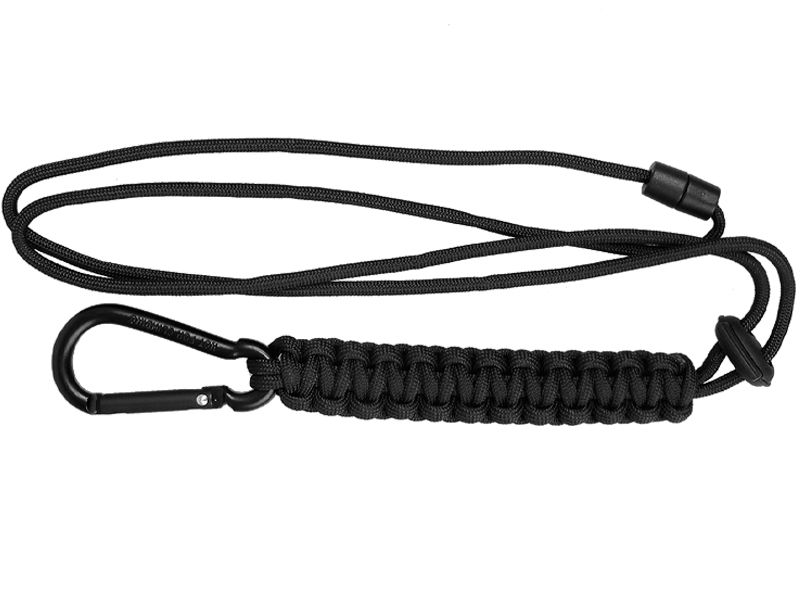 

Lina Smycz Paracord Lanyard Karabińczyk'iem Czarny