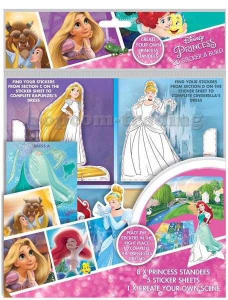 

Disney Księżniczki Zestaw Lalki Naklejki Tektura