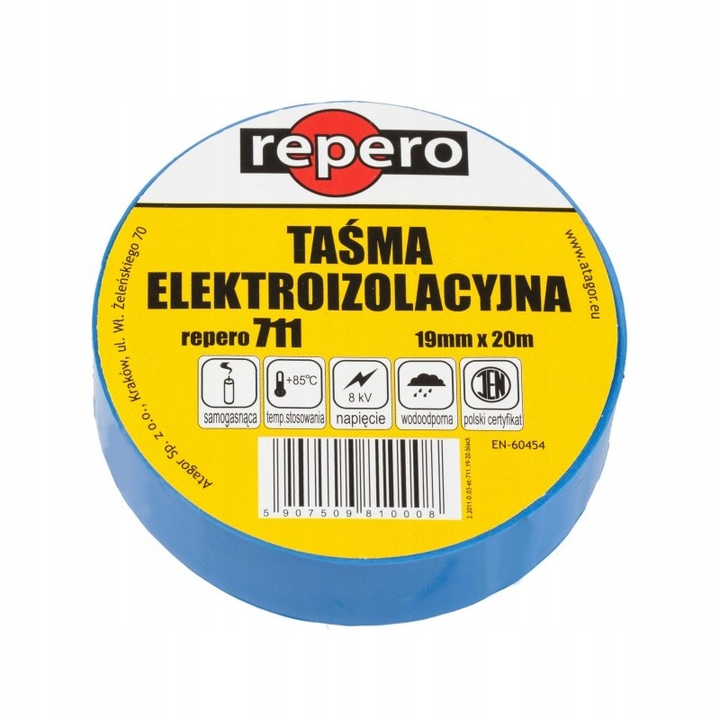 

Taśma izolacyjna 711E 19mm x 20m Niebieska 003245